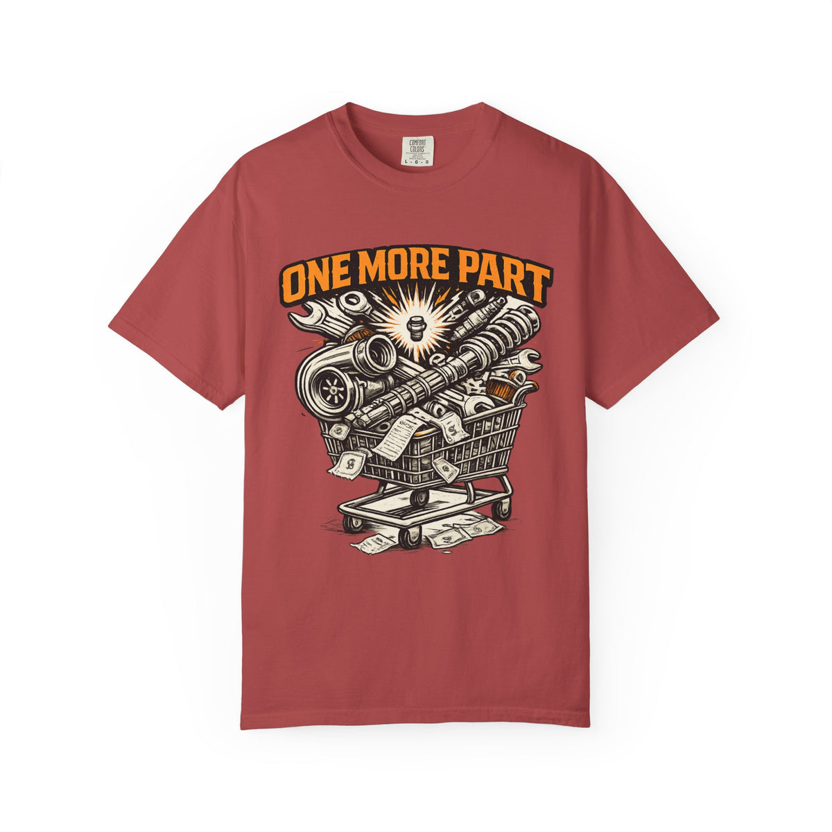 One More Part T-Shirt — Mechanic/Car Parts Graphic Tee