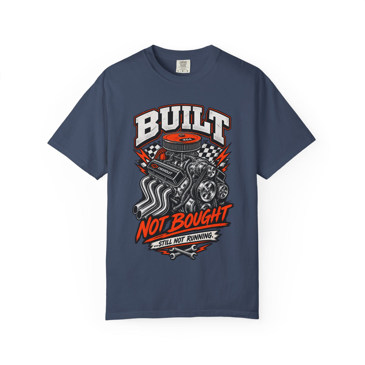 Built Not Bought T-Shirt — Vintage Engine Mechanics Tee