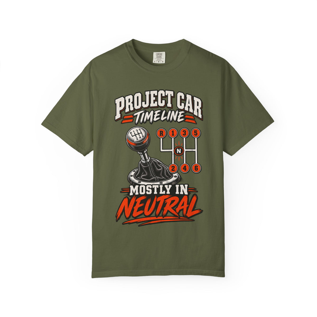Project Car — "Mostly in Neutral" Manual Gearhead Tee