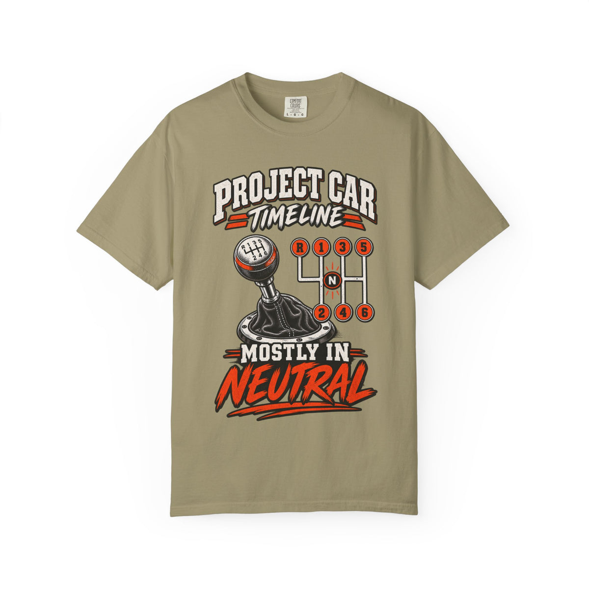 Project Car — "Mostly in Neutral" Manual Gearhead Tee