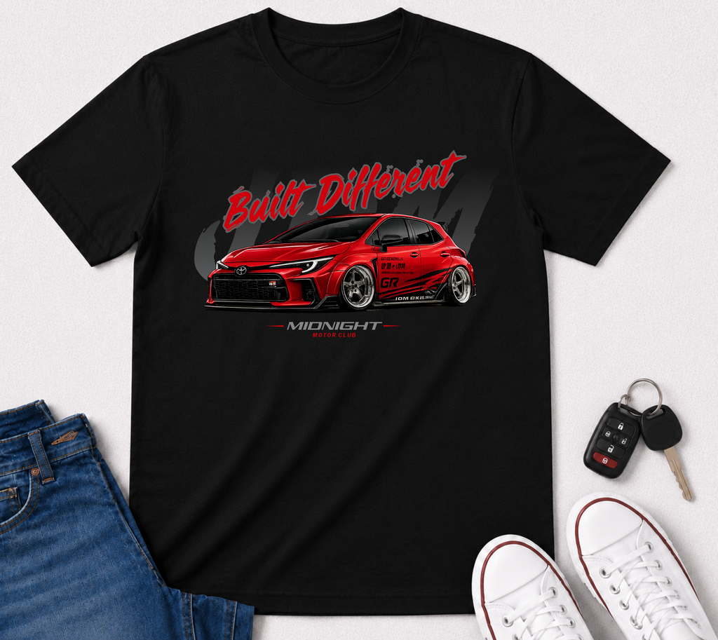 Built Different Red GR Car T-Shirt