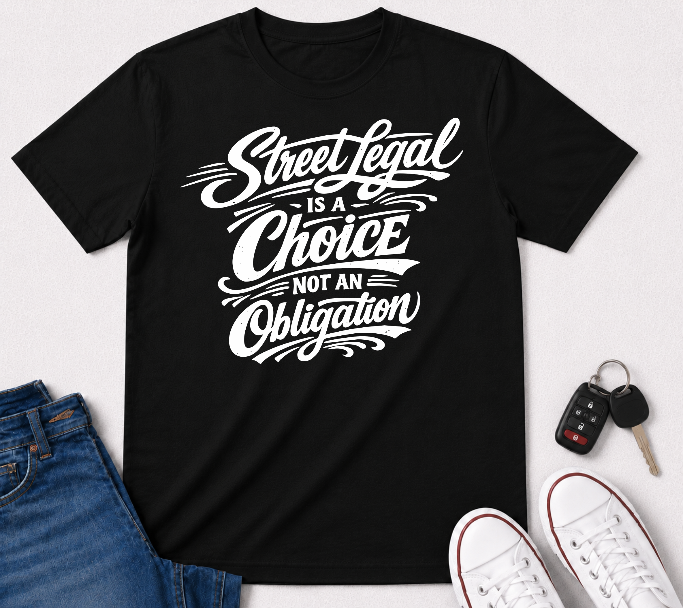 T-Shirt — "Street Legal Is a Choice Not an Obligation" Graphic Tee