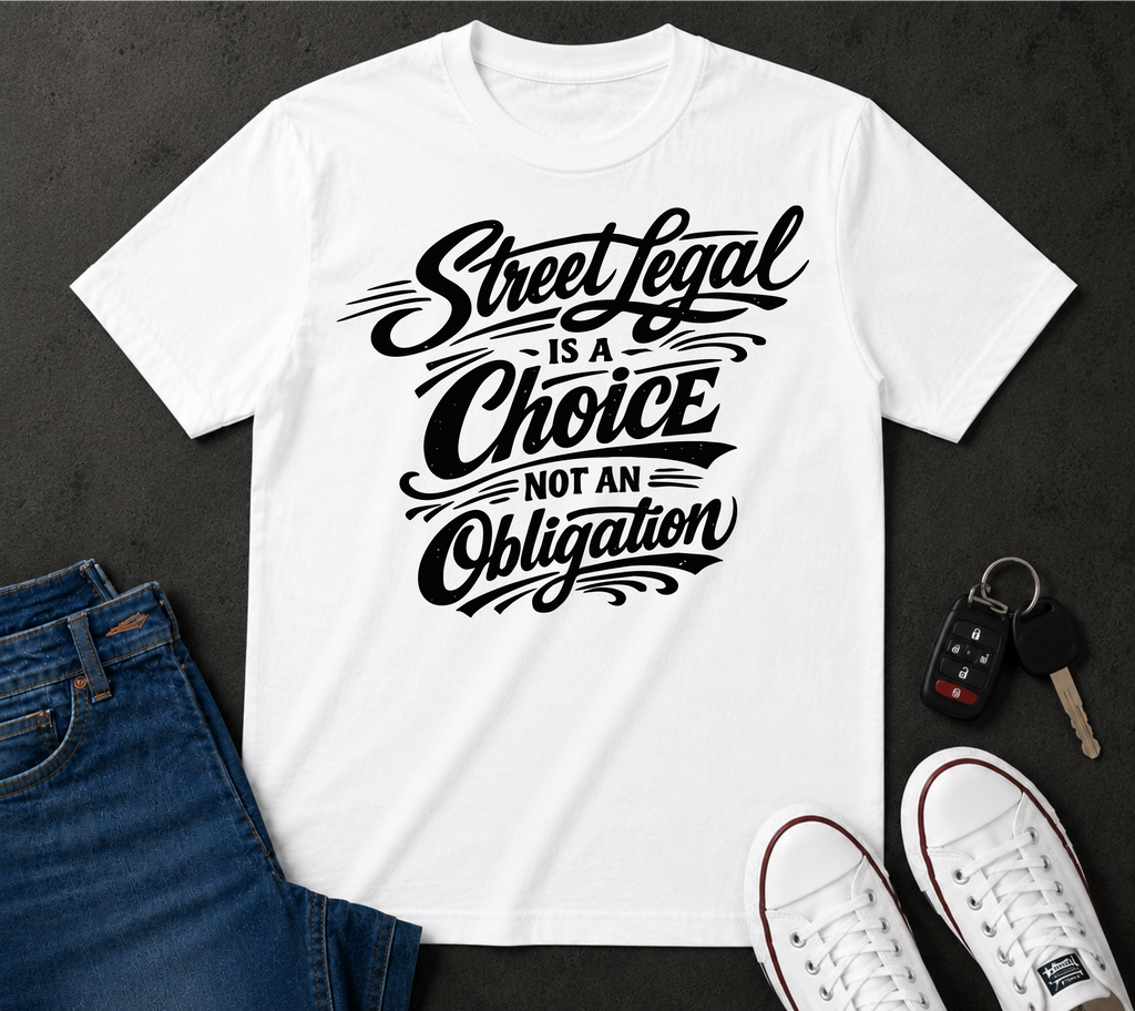 Street Legal Is a Choice T-Shirt — Graphic Car Culture Tee