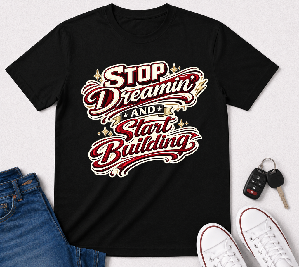 Stop Dreaming and Start Building T-Shirt