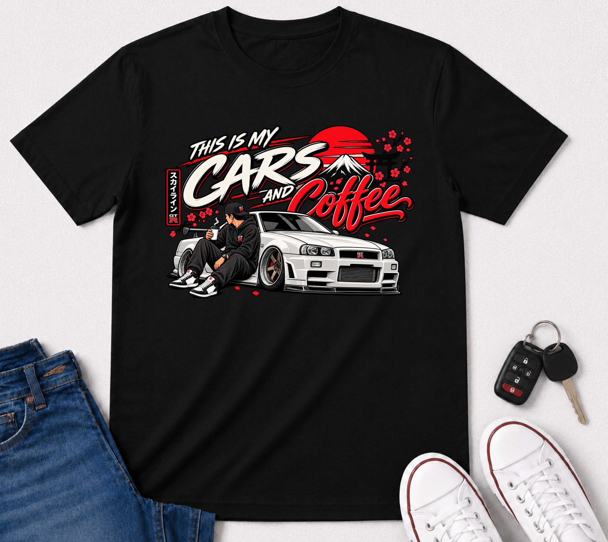 Cars and Coffee Graphic T-Shirt