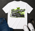 Sports Car Graphic T-Shirt — "Dave Designs" Neon Drift Racing Tee