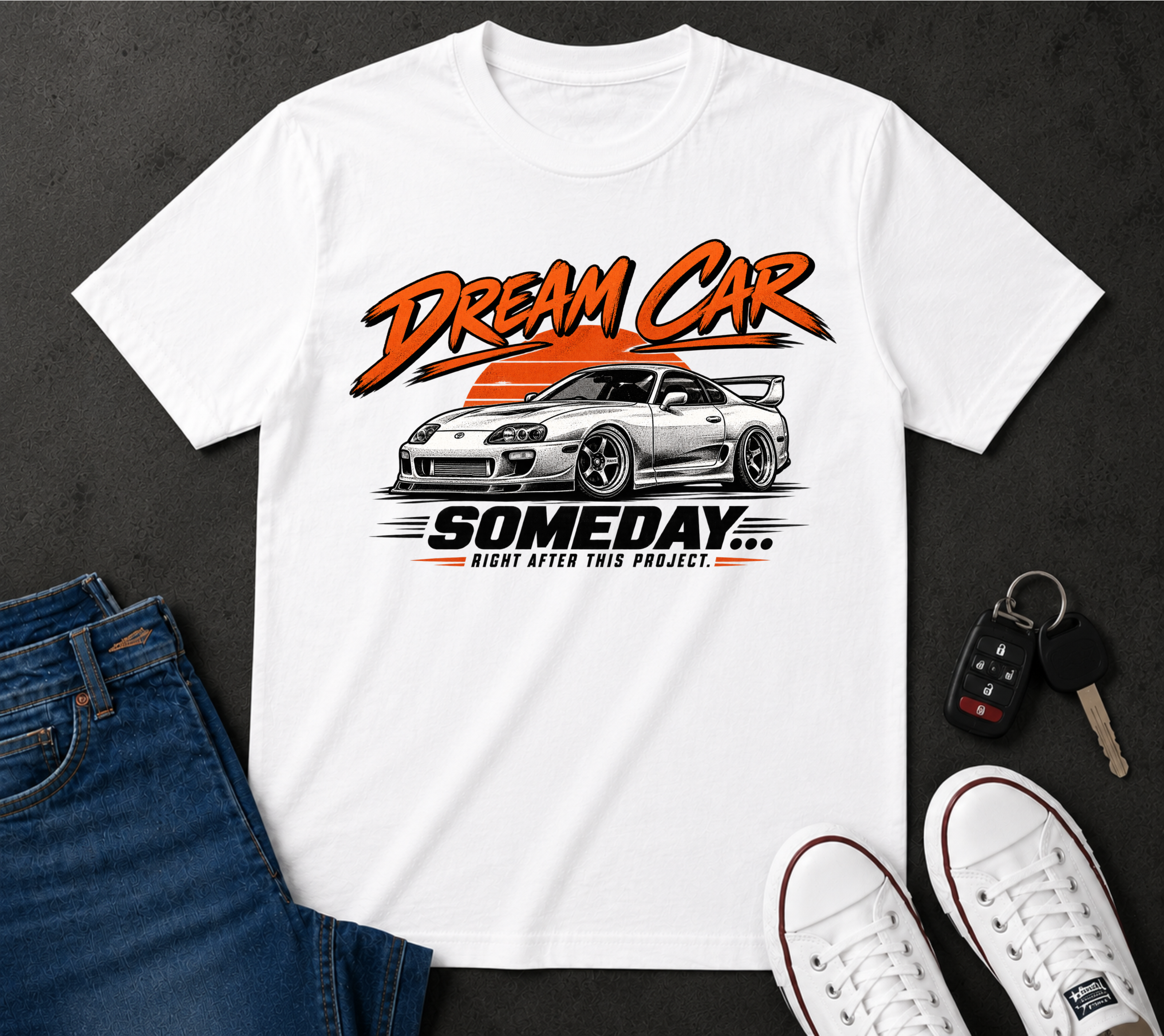 Dream Car 'Someday' T-Shirt — Retro Sports Car Graphic Tee