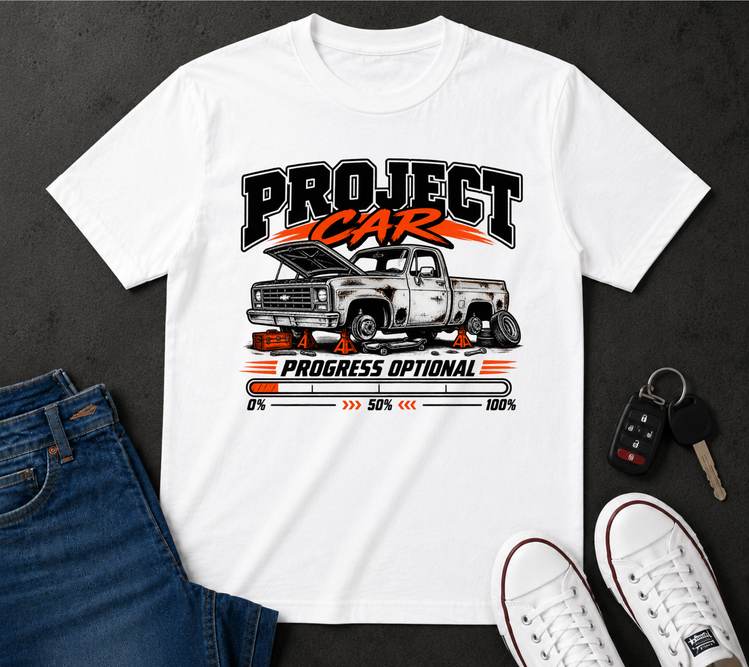 Project Car 'Progress Optional' Graphic T-Shirt