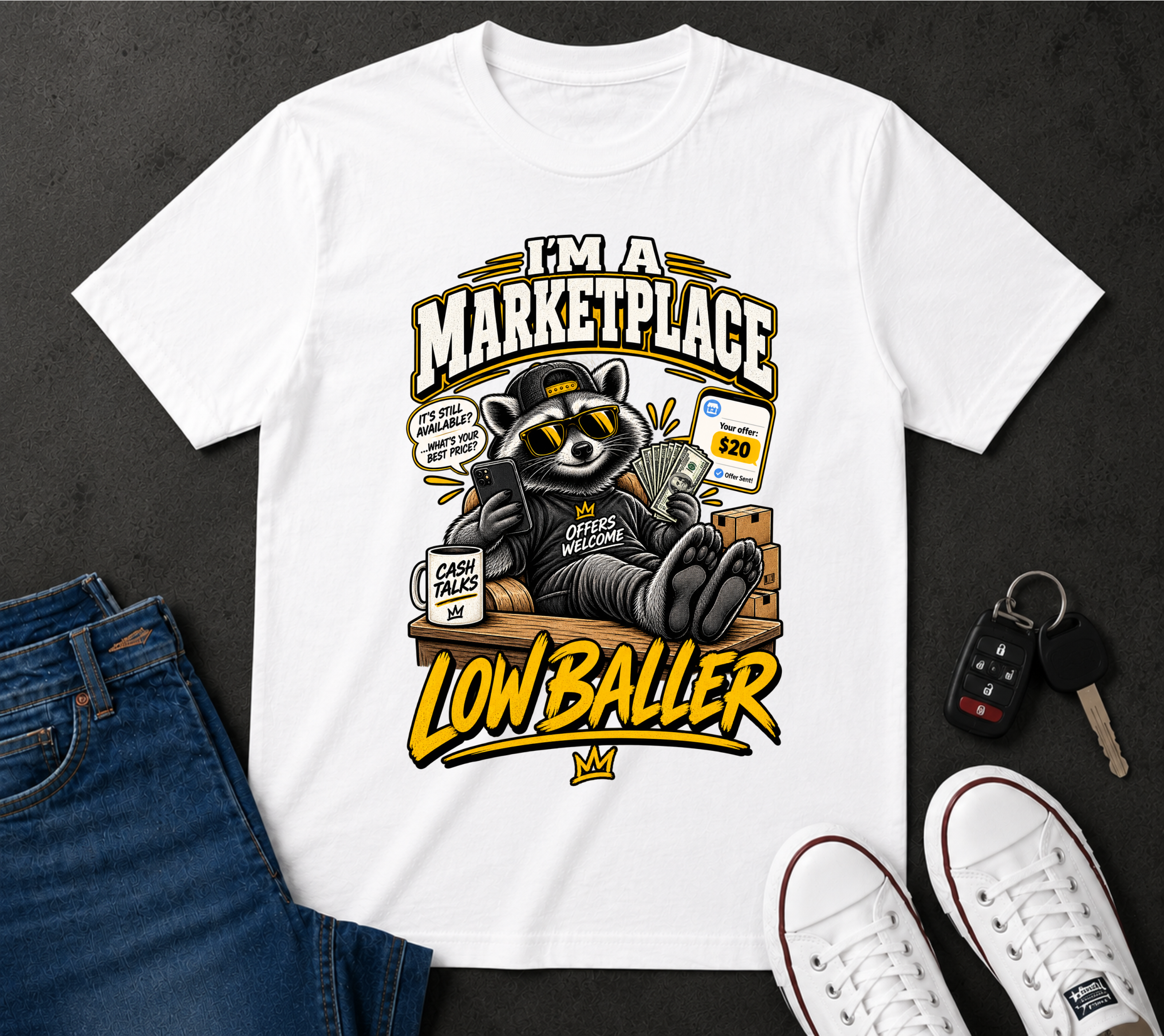 Lowballer Marketplace T-Shirt – "I'm a Marketplace, Lowballer" Graphic Tee