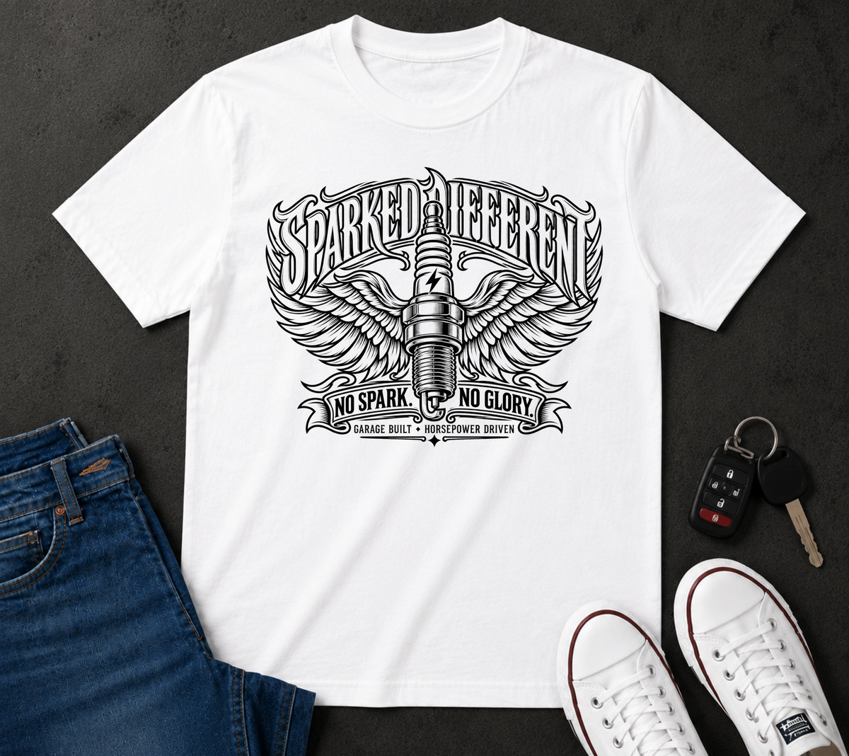 Sparker Different Eagle Graphic T-Shirt – No Spark, No Glory