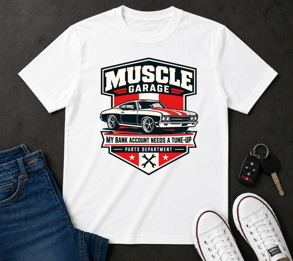 Muscle Garage Classic Car T-Shirt