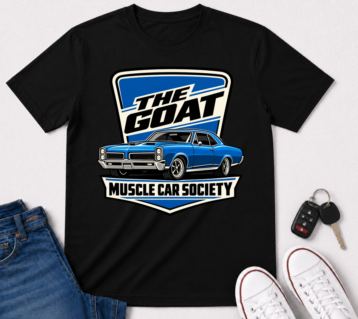 The Goat Muscle Car Society Graphic T-Shirt