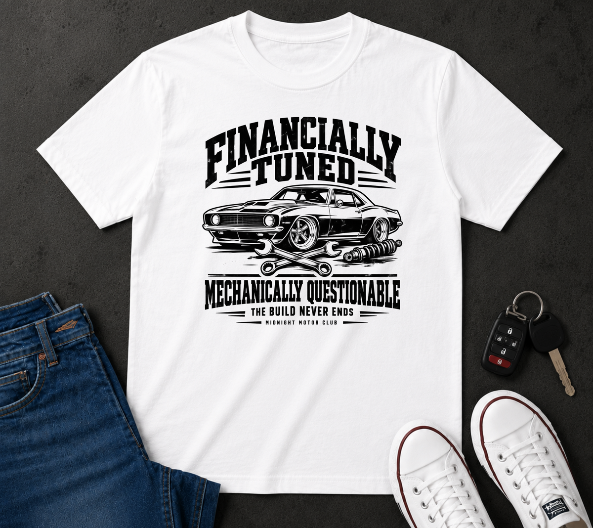 Financially Tuned Mechanically Questionable Car T-Shirt