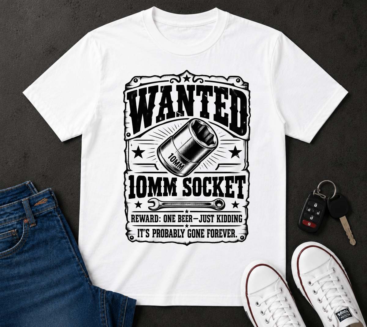 Wanted 10MM Sock It - Car life T-Shirt