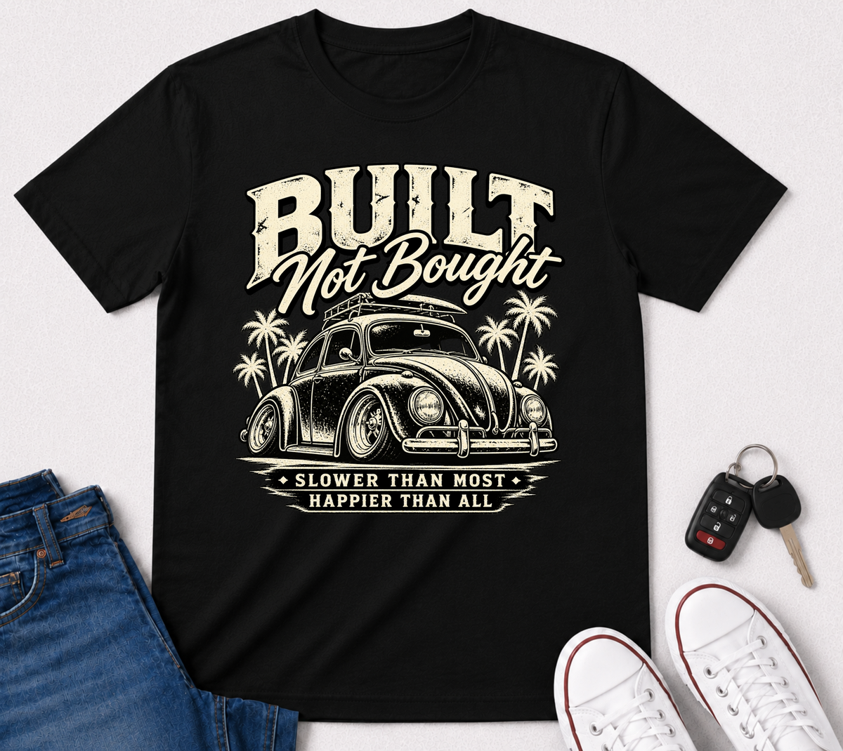 Built Not Bought Vintage Classic VW T-Shirt