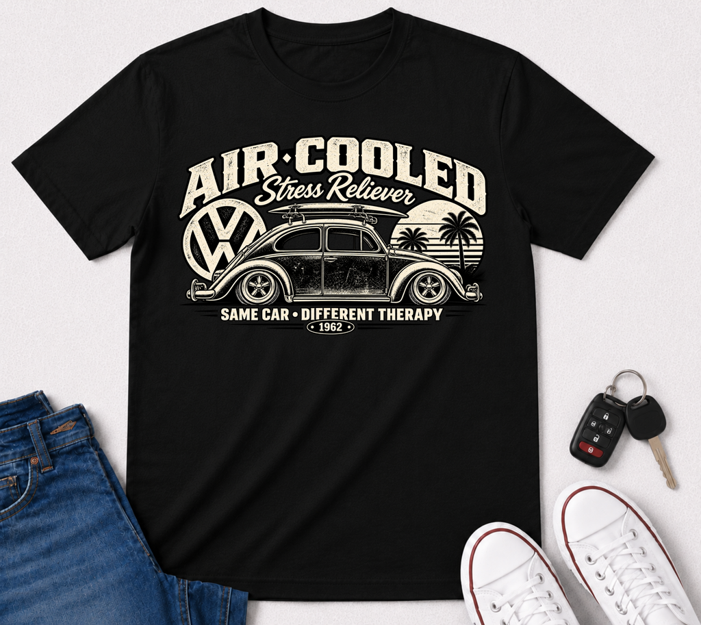 Air-Cooled Volkswagen Beetle Vintage Car T-Shirt