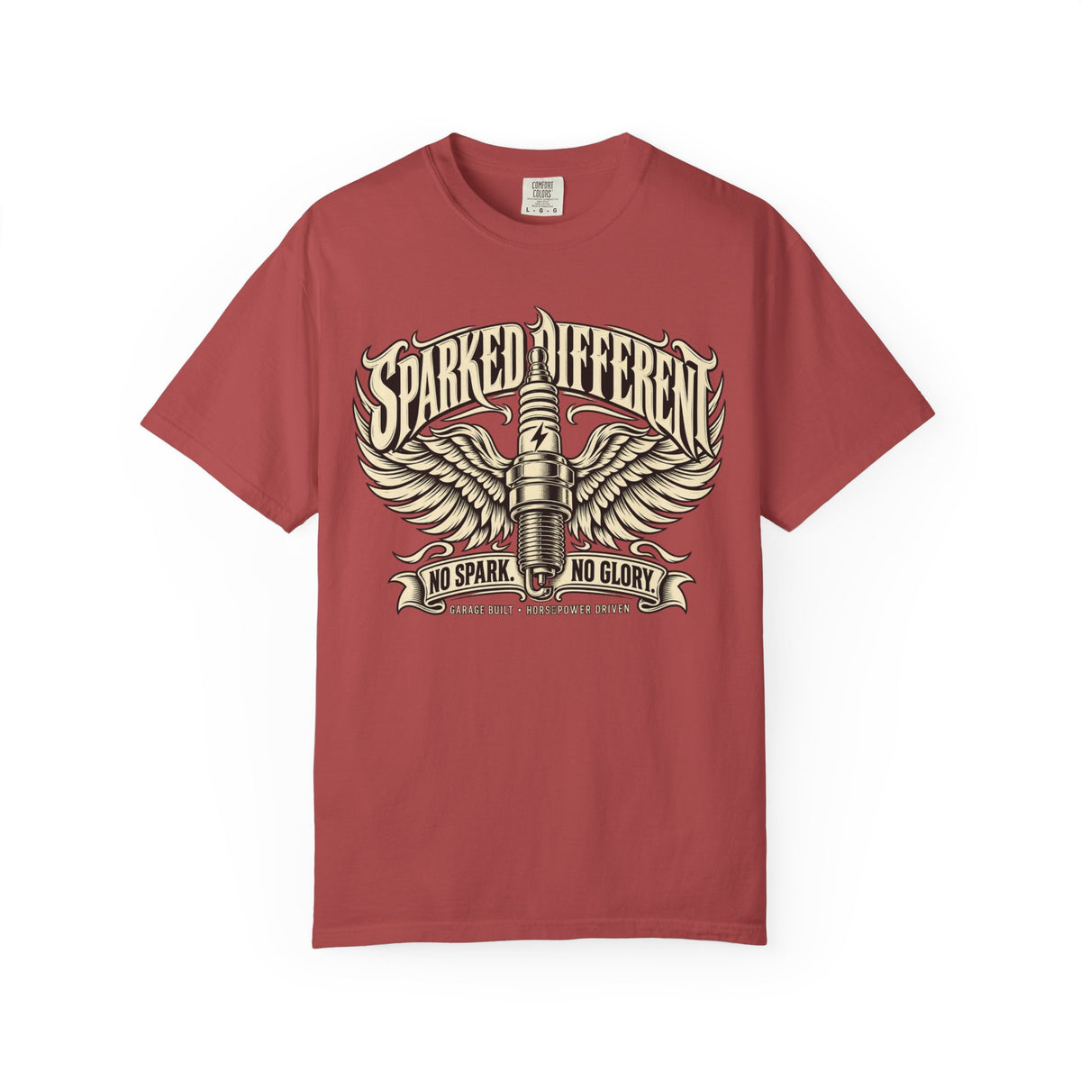 Sparked Different “No Spark, No Glory” Graphic T-Shirt