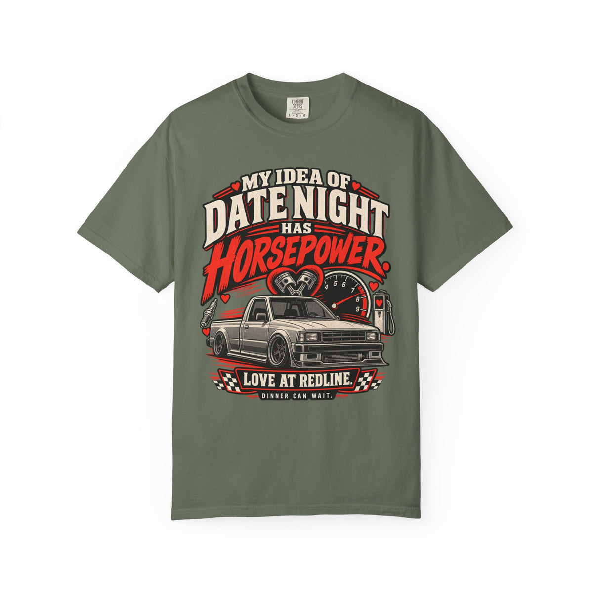 'Date Night Has Horsepower Tee' — Car Life Graphic T-Shirt