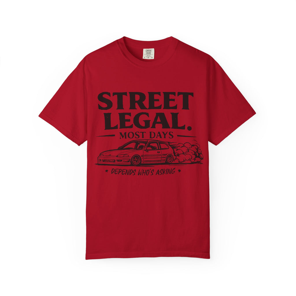 Street Legal T-Shirt — Retro Car Drift Graphic "Most Days" Tee
