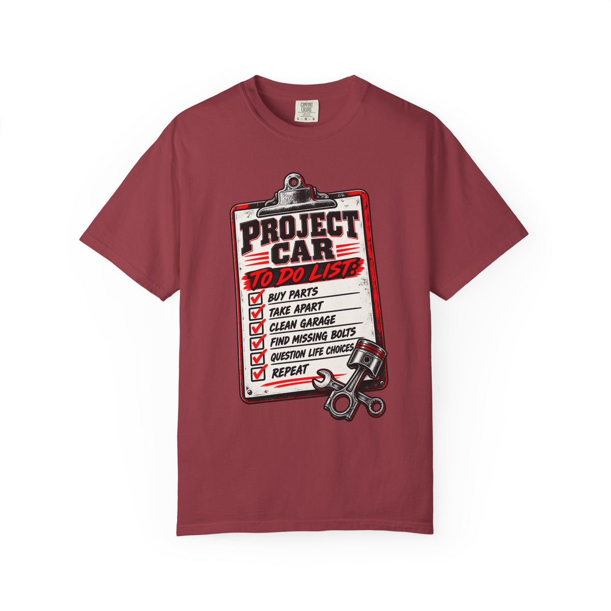 Project Car To-Do List T-Shirt — Mechanic Garage DIY Auto Repair Tee