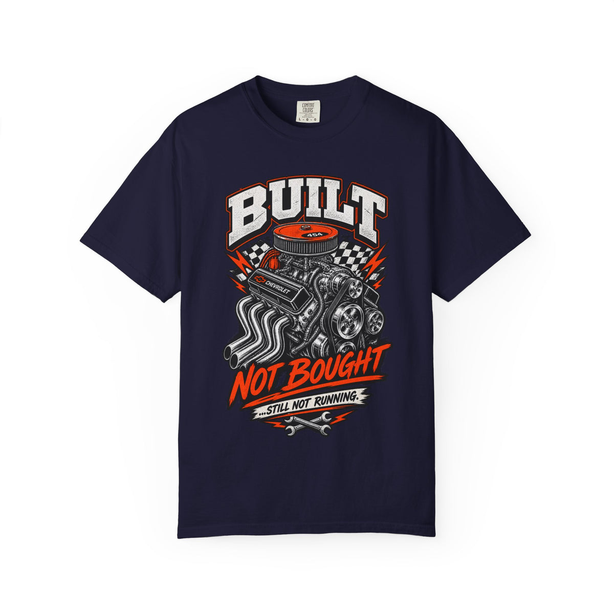 Built Not Bought T-Shirt — Vintage Engine Mechanics Tee