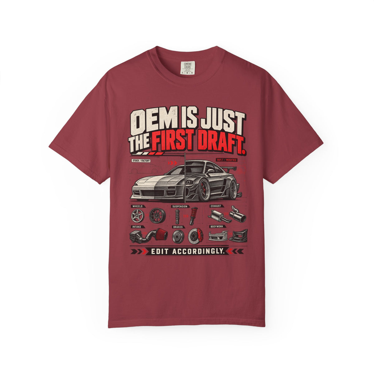 "OEM is Just the First Draft" Engine Parts Graphic Tee