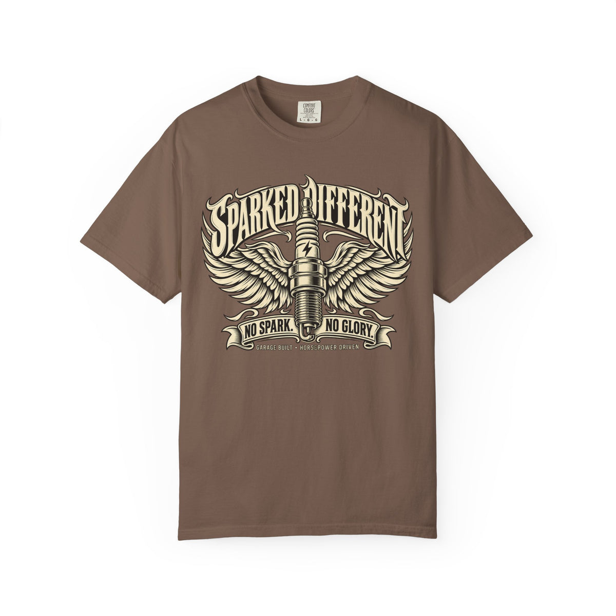 Sparked Different “No Spark, No Glory” Graphic T-Shirt