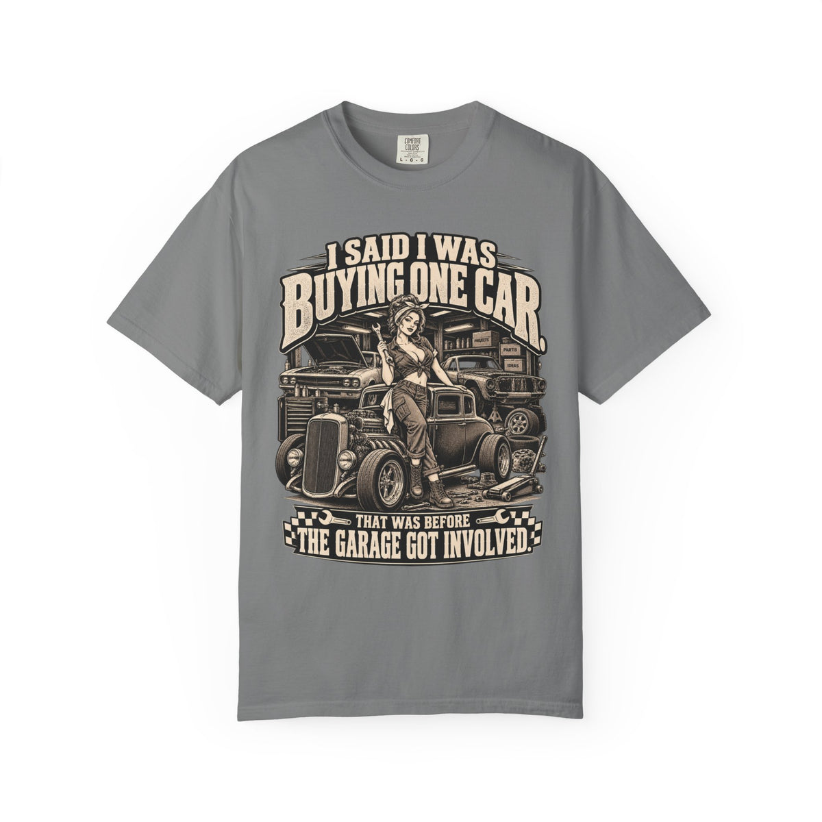 "I Said I Was Buying One Car" Vintage Car Culture Funny Tee