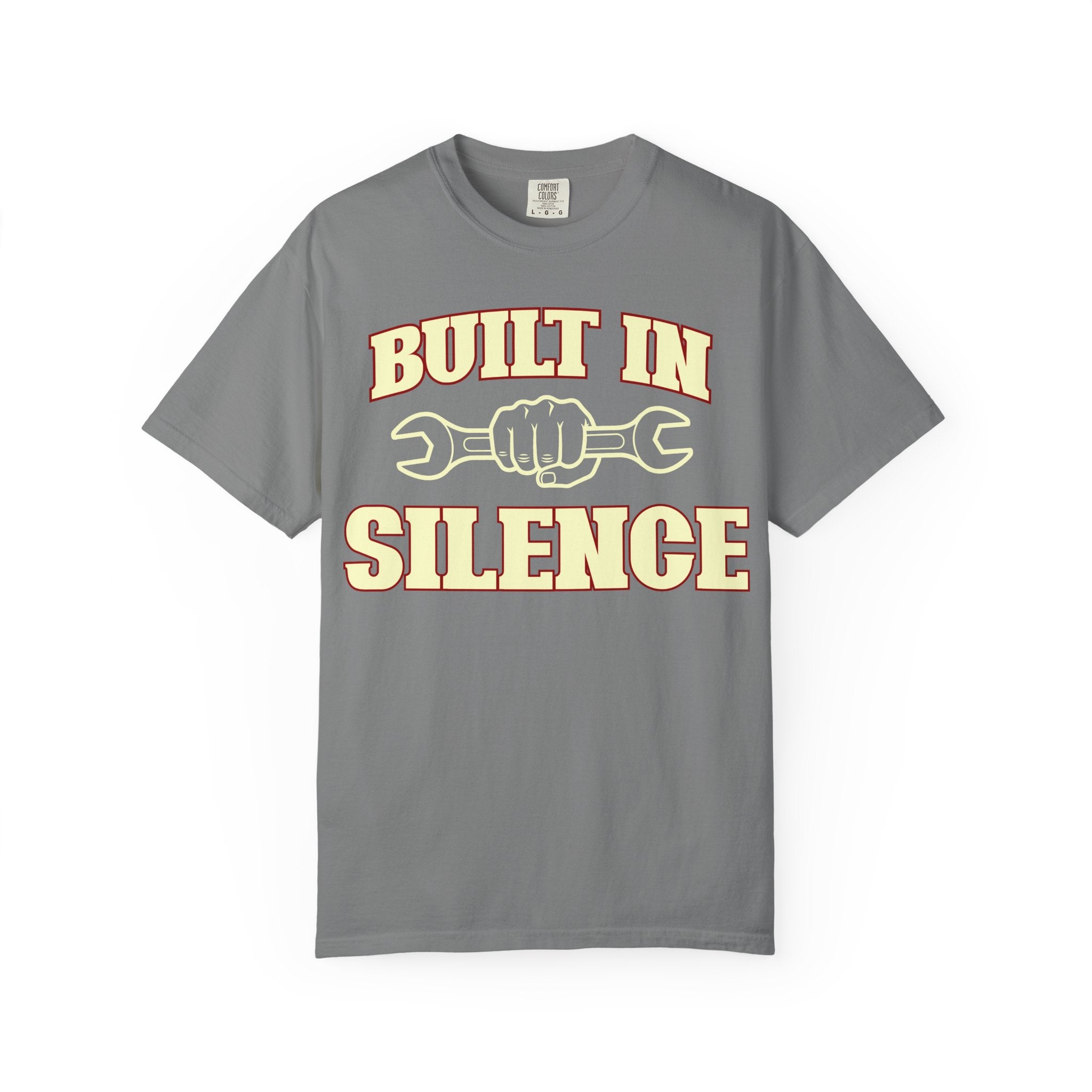 Built In Silence T-Shirt — Vintage Block Letter Graphic T-Shirt