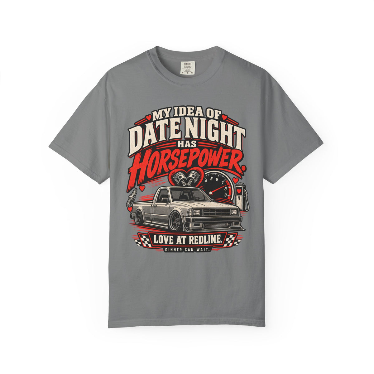 'Date Night Has Horsepower Tee' — Car Life Graphic T-Shirt