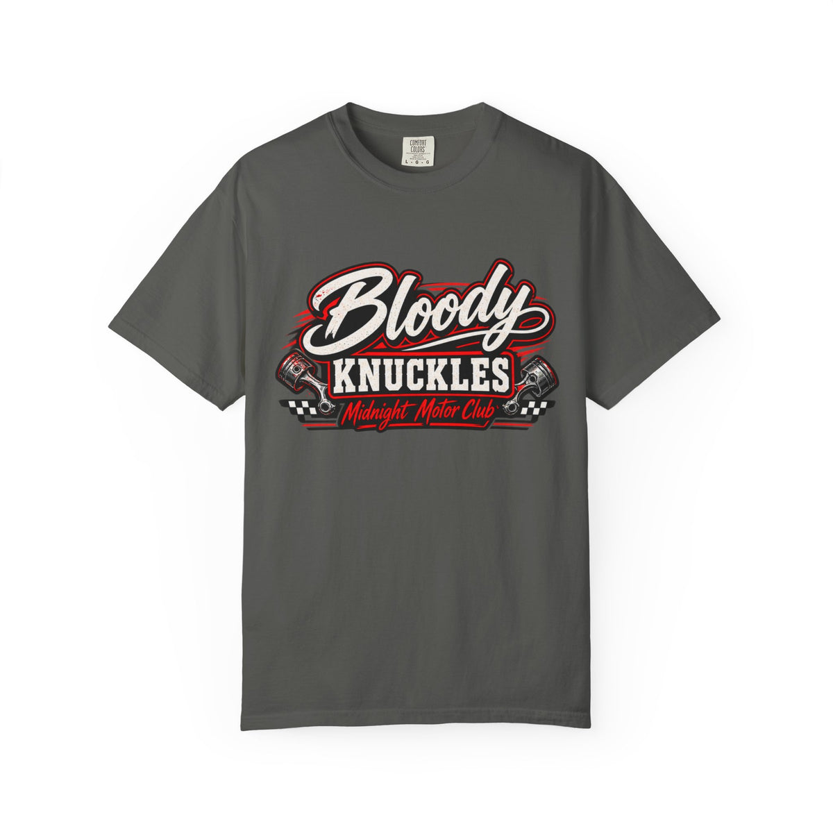 Bloody Knuckles T-Shirt — Retro Racing 'Midnight Motor Club' Graphic Tee