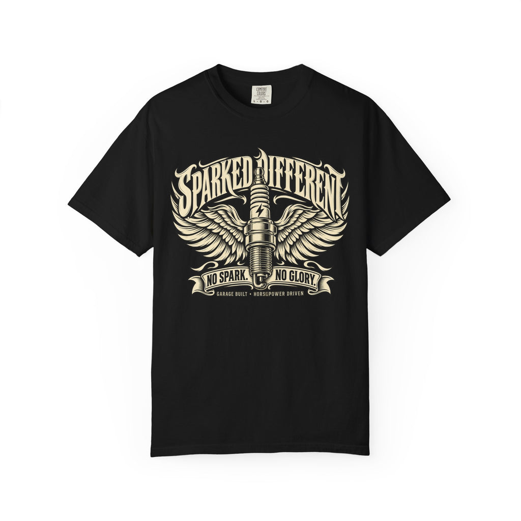 Sparked Different “No Spark, No Glory” Graphic T-Shirt