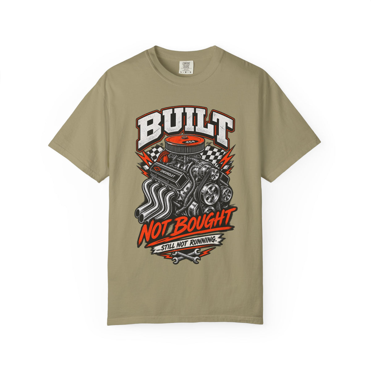 Built Not Bought T-Shirt — Vintage Engine Mechanics Tee