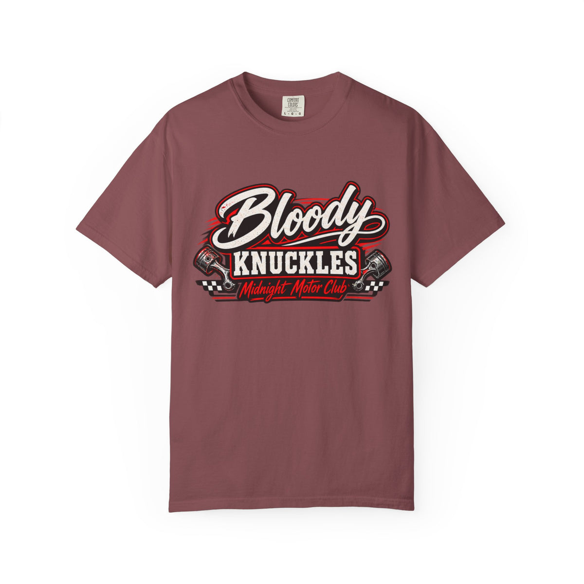Bloody Knuckles T-Shirt — Retro Racing 'Midnight Motor Club' Graphic Tee