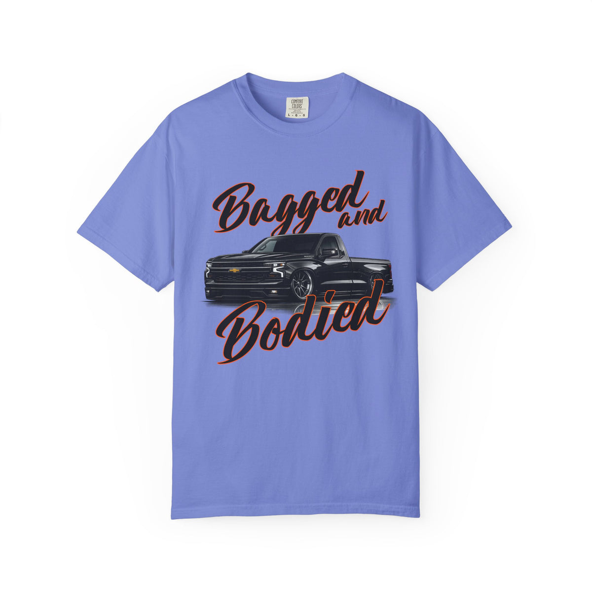 Bagged and Bodied Truck T-Shirt — Lowered Chevy Pickup Crew Tee