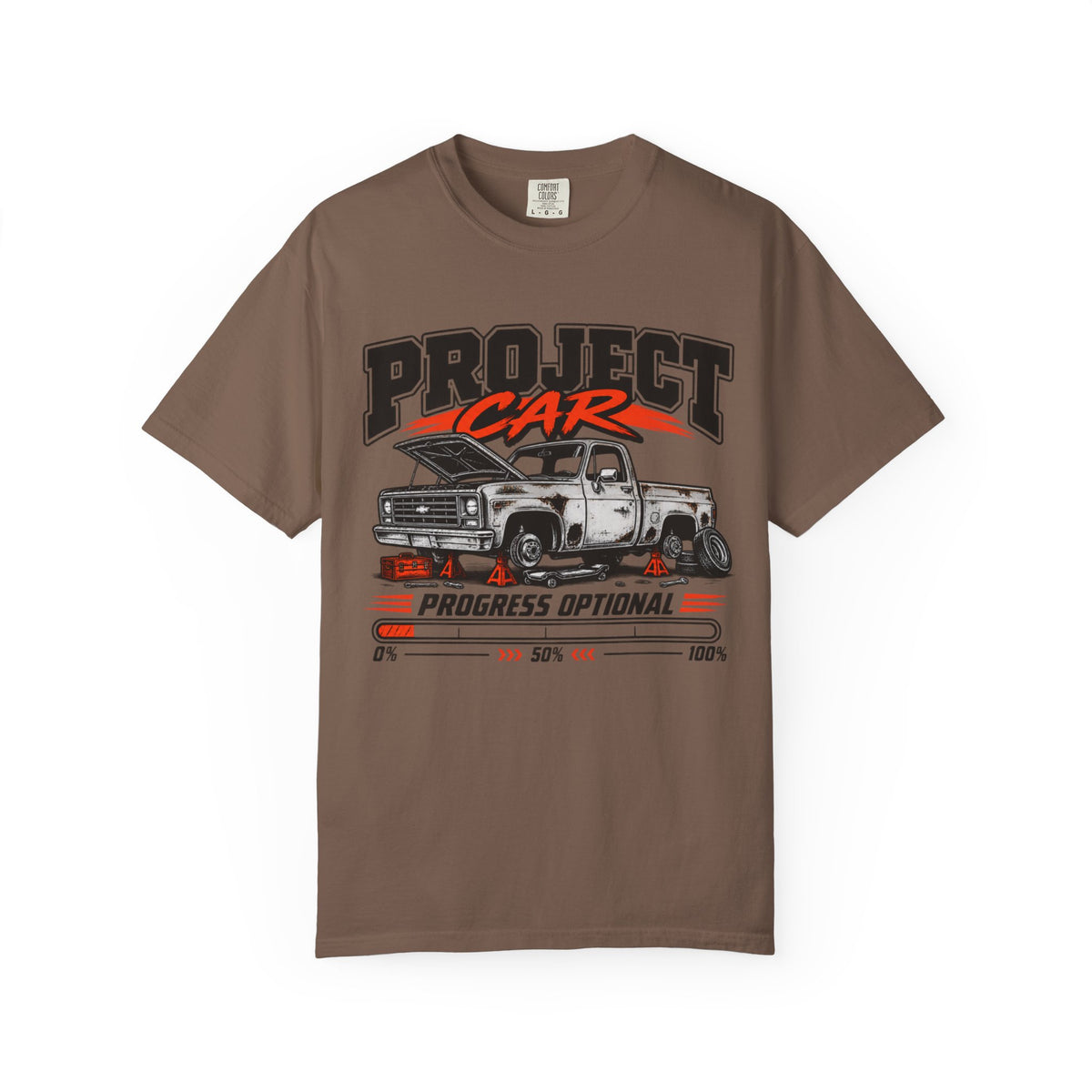 Project Car 'Progress Optional' Funny Graphic T-Shirt