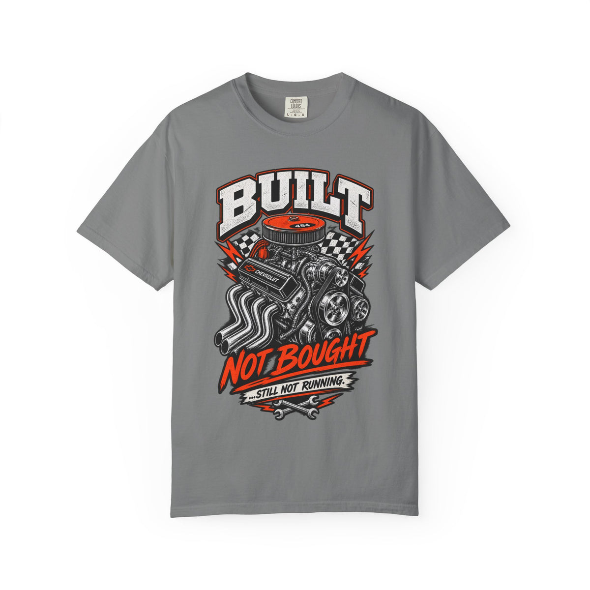 Built Not Bought T-Shirt — Vintage Engine Mechanics Tee