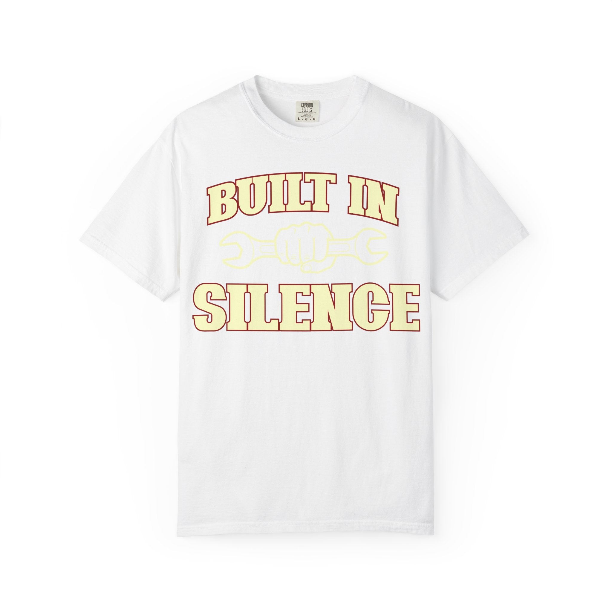 Built In Silence T-Shirt — Vintage Block Letter Graphic T-Shirt