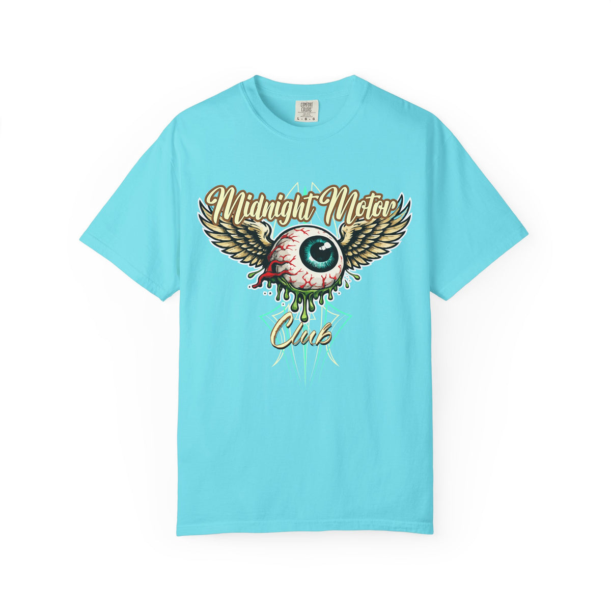 "Winged Eyeball & Pinstripes" Graphic T-Shirt