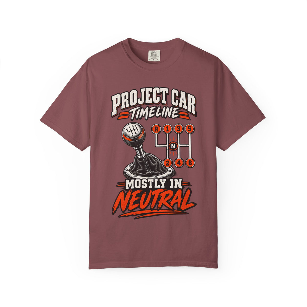 Project Car — "Mostly in Neutral" Manual Gearhead Tee