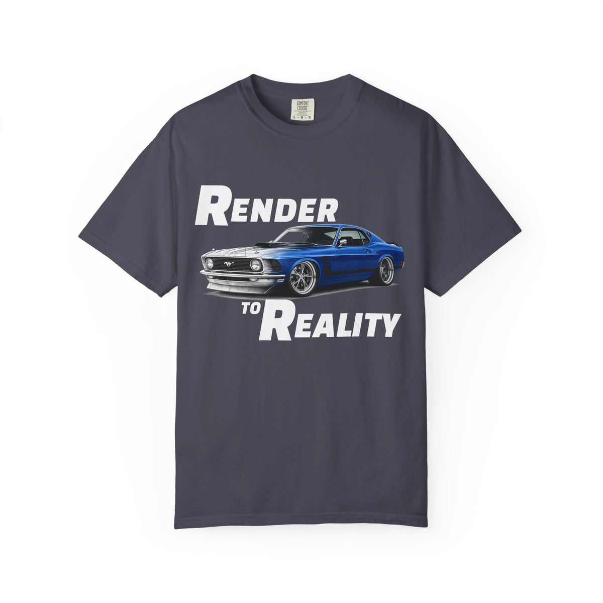 Render to Reality Car T-Shirt — Vintage Muscle Car Graphic Tee
