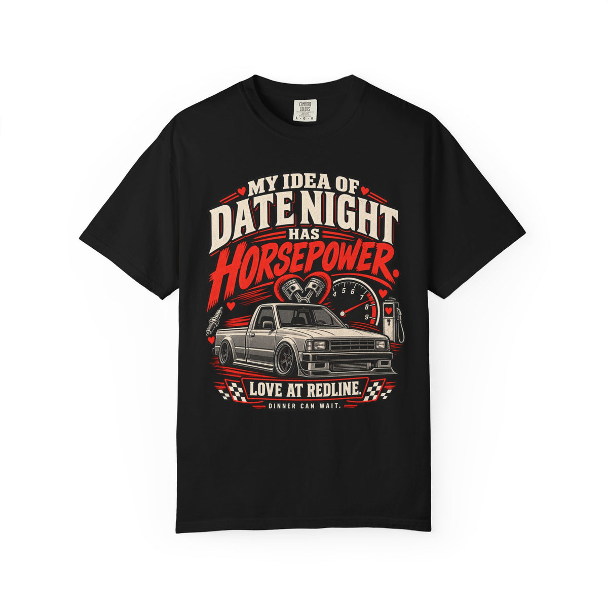 'Date Night Has Horsepower Tee' — Car Life Graphic T-Shirt