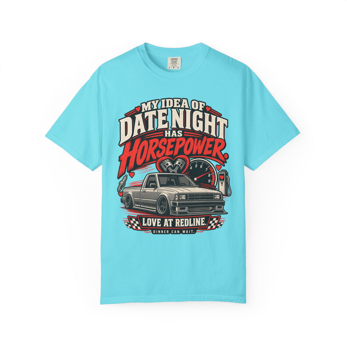 'Date Night Has Horsepower Tee' — Car Life Graphic T-Shirt