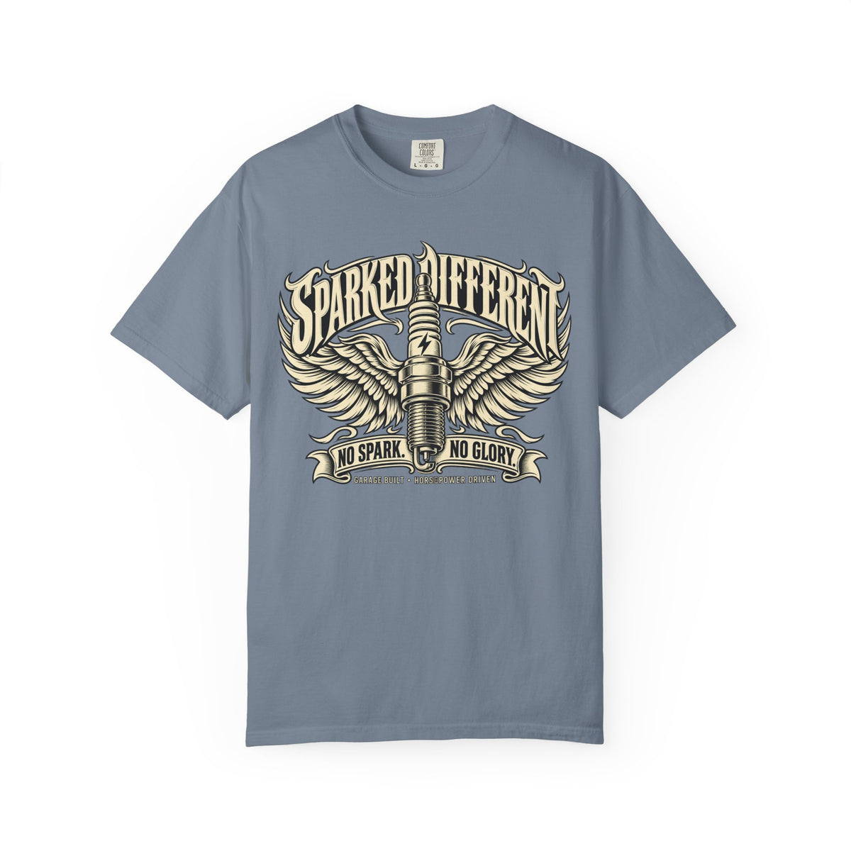 Sparked Different “No Spark, No Glory” Graphic T-Shirt