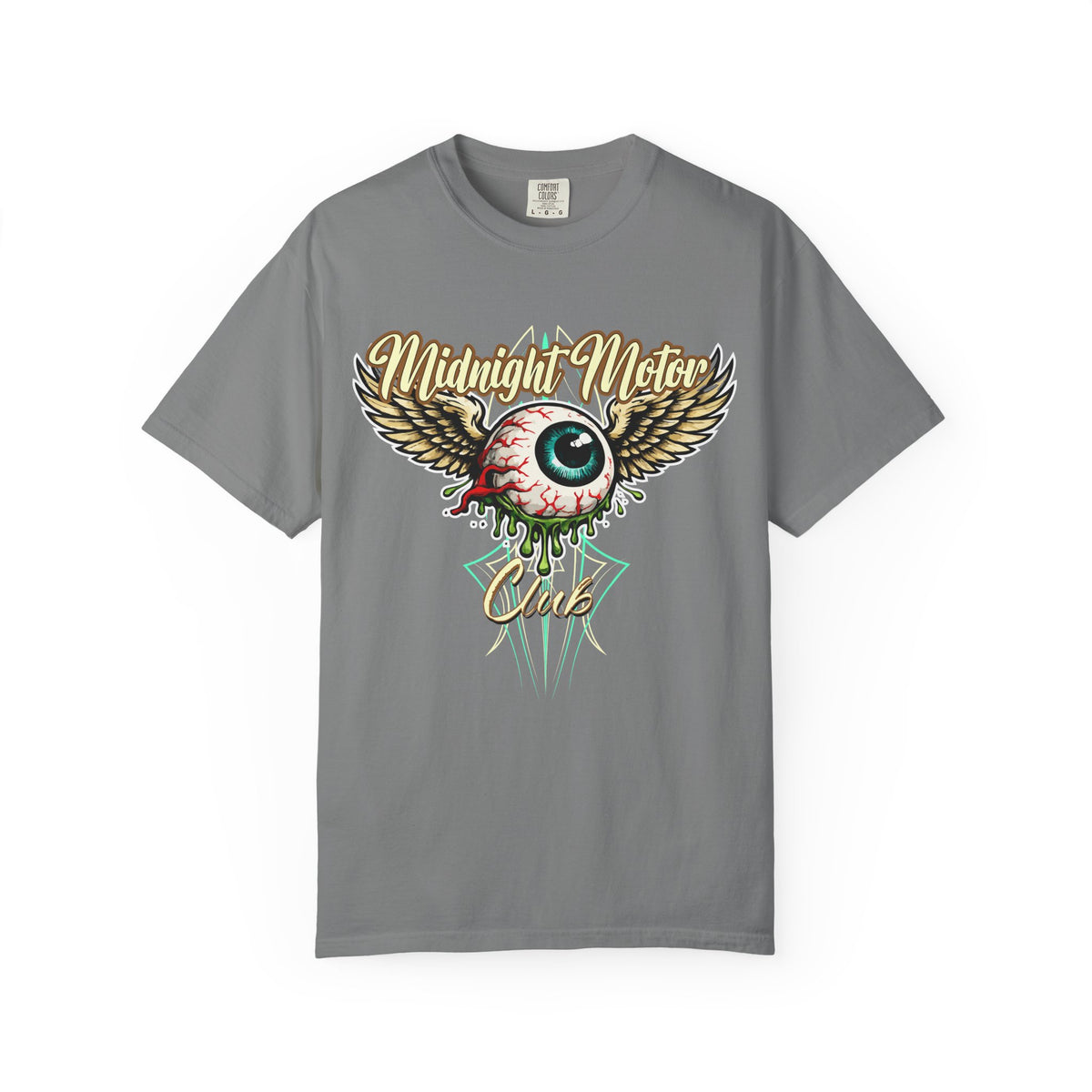 "Winged Eyeball & Pinstripes" Graphic T-Shirt