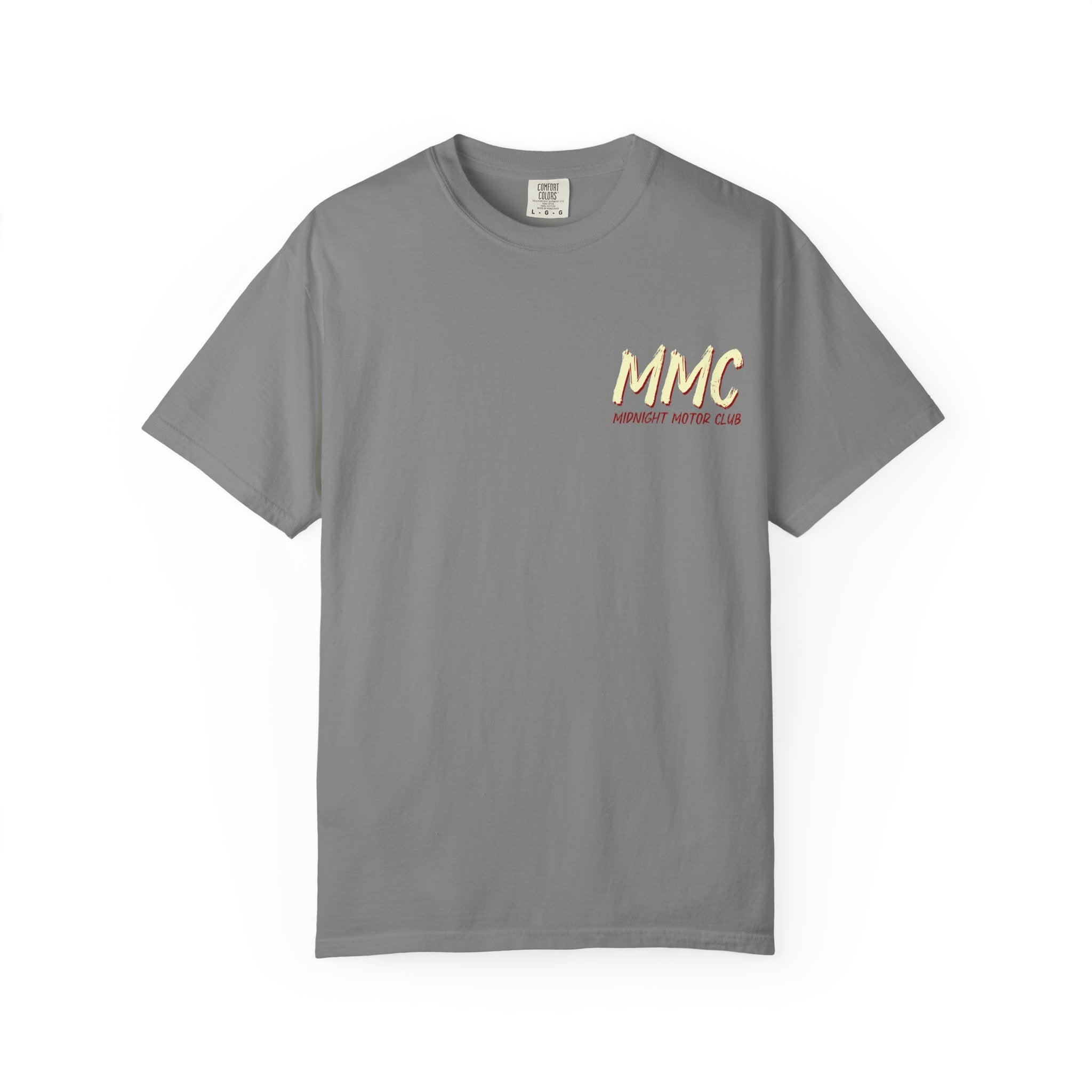 Engineered After Dark Graphic T-Shirt – MNC Midnight Motor Club Retro Logo