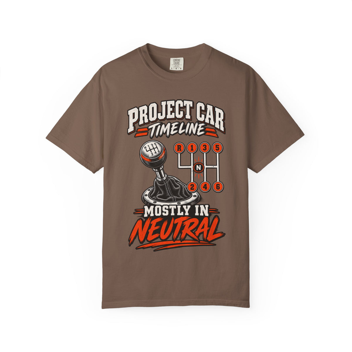 Project Car — "Mostly in Neutral" Manual Gearhead Tee