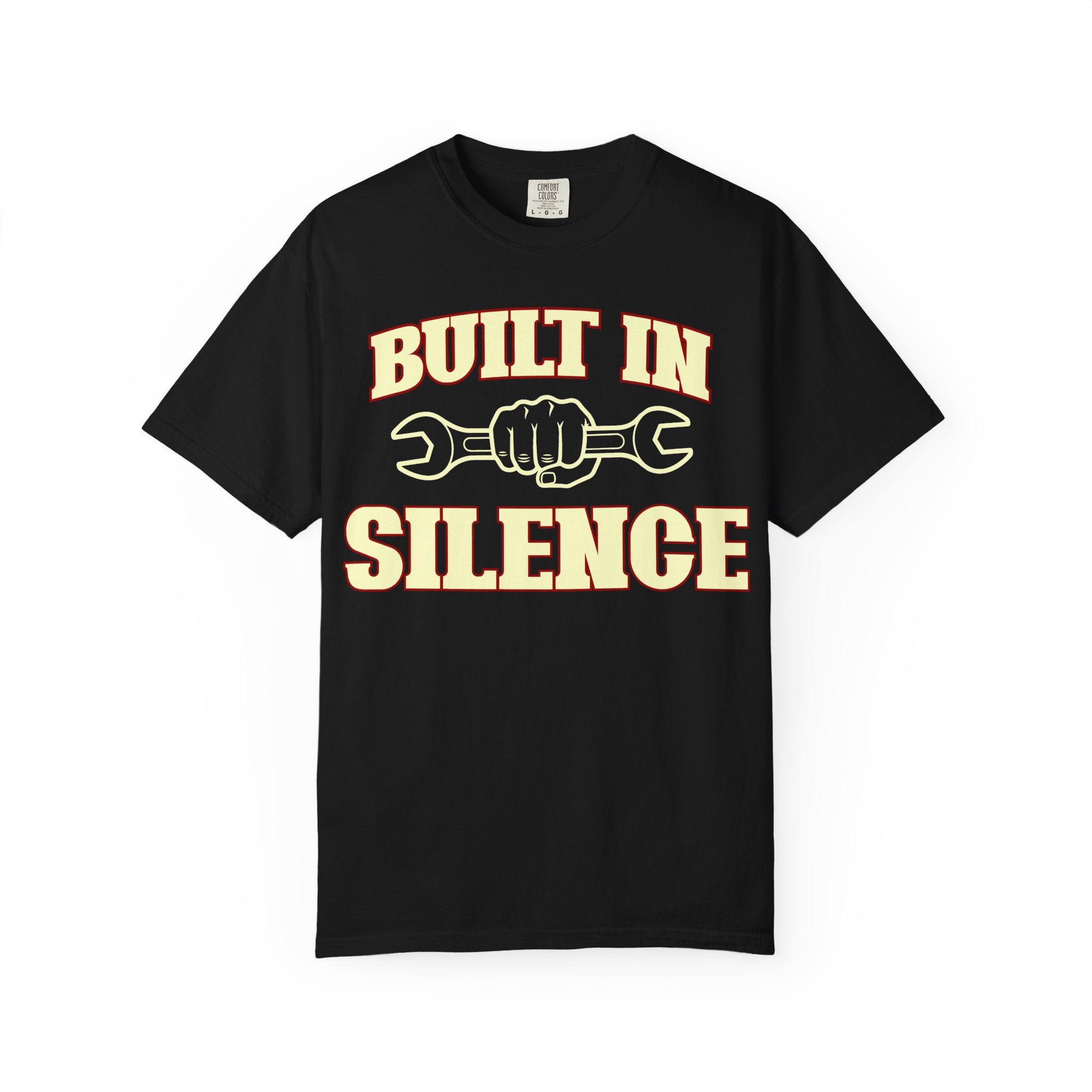 Built In Silence T-Shirt — Vintage Block Letter Graphic T-Shirt