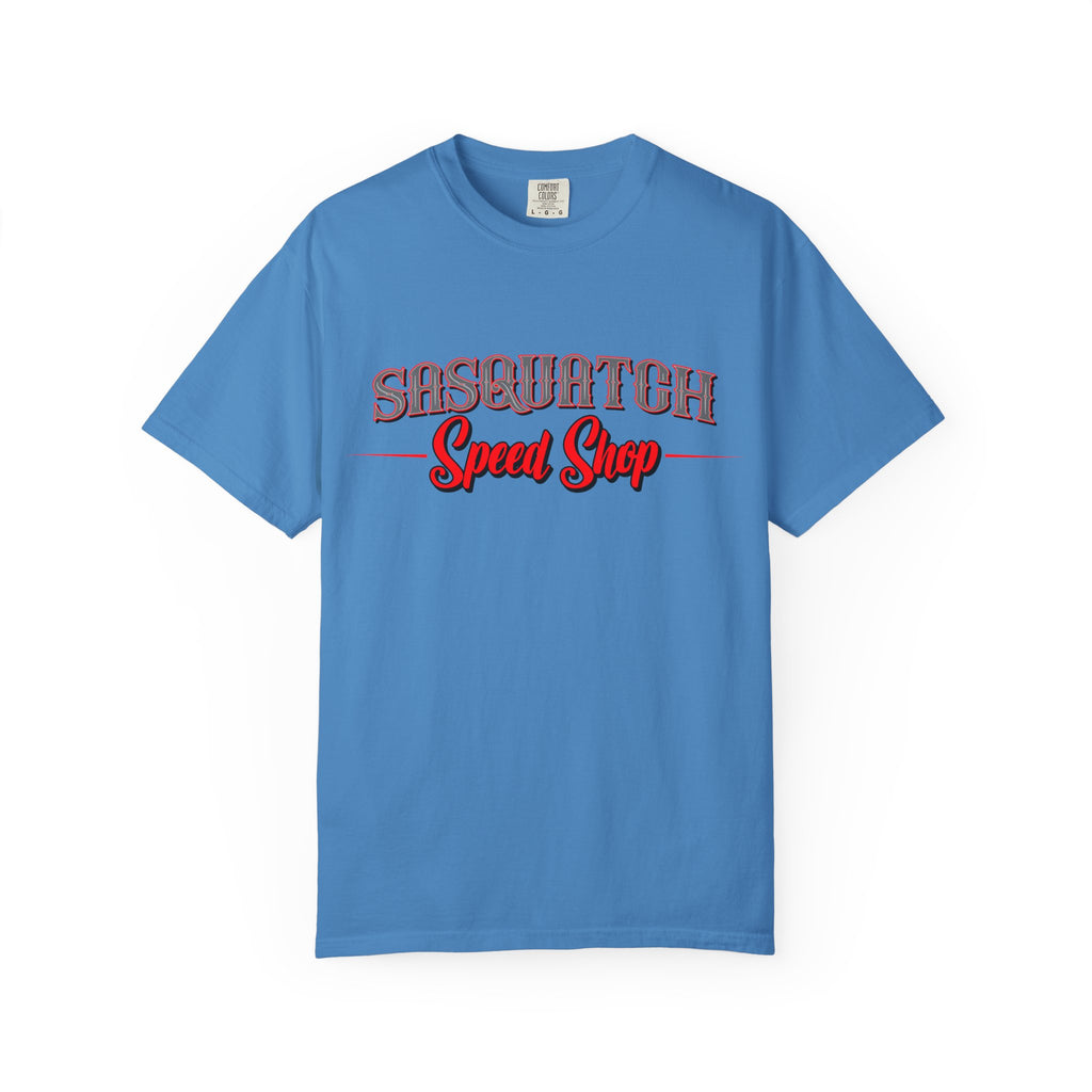 Sasquatch Speed Shop T-Shirt — Retro Hot Rod Graphic Tee