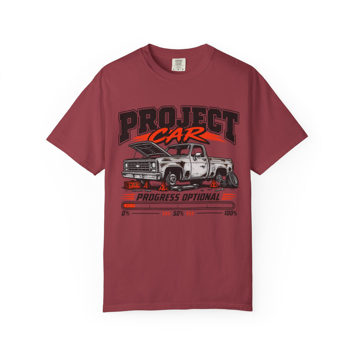Project Car 'Progress Optional' Funny Graphic T-Shirt